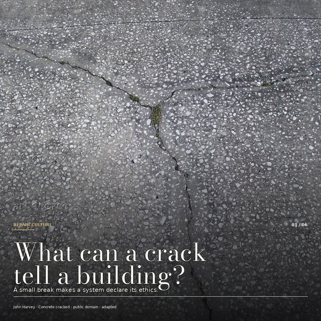 What can a crack teach a building?